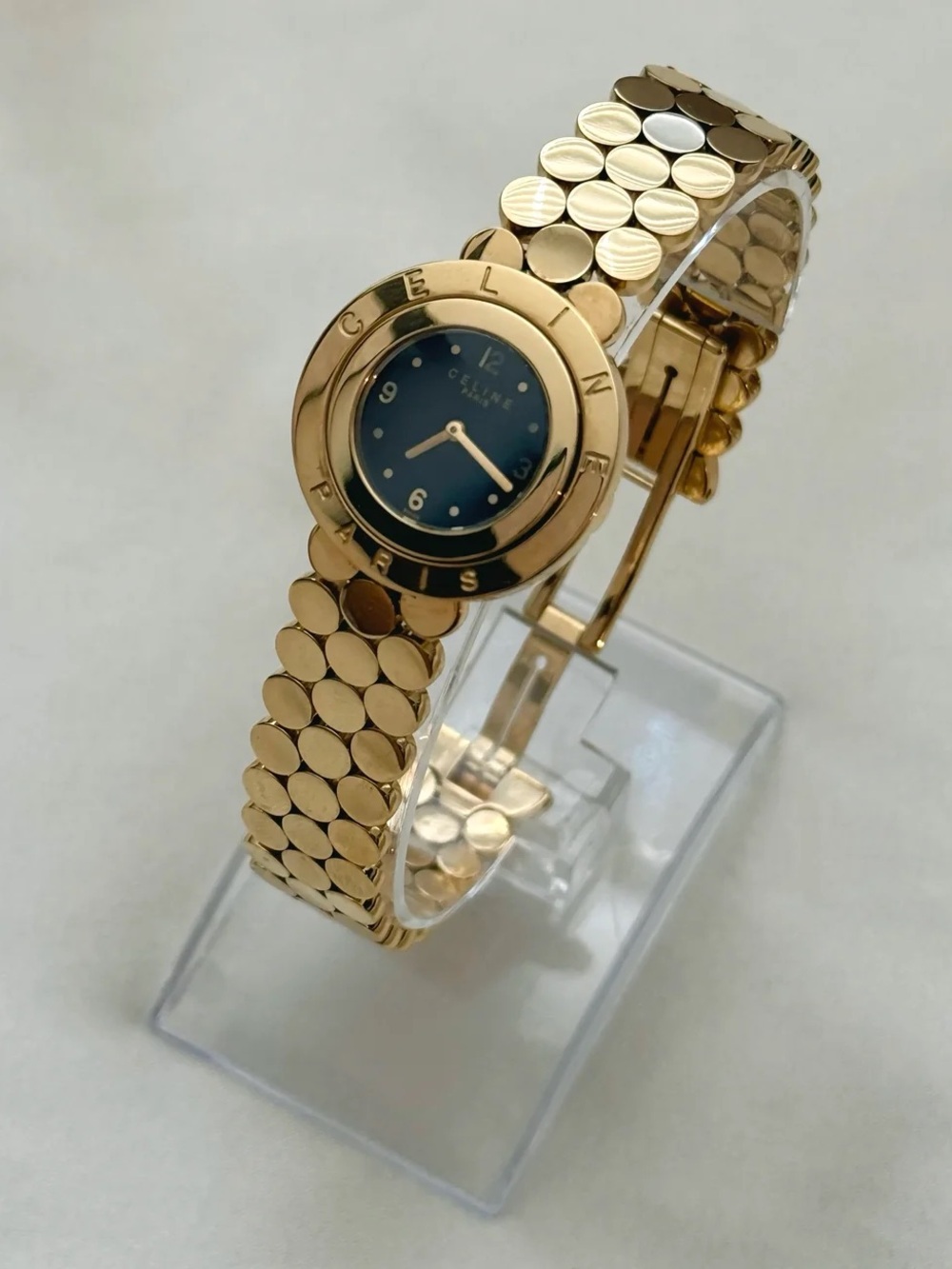 AUTHENTIC VERY RARE VINTAGE CELINE GOLD WATCH - Picture 8 of 8